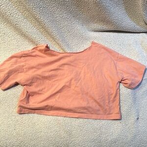 Coral baggy cropped top